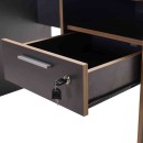 Γραφείο εργασίας με κλειδαριά Concept Megapap χρώμα ανθρακί 120x60x75εκ.