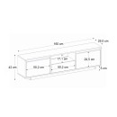 Έπιπλο τηλεόρασης Lumbera Megapap χρώμα sencron black 160x29,5x42εκ.