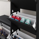 Παπουτσοθήκη Dude Megapap χρώμα μαύρο 104,8x26x118,5εκ.