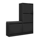 Παπουτσοθήκη Dude Megapap χρώμα μαύρο 104,8x26x118,5εκ.