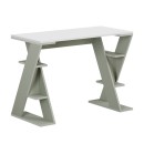 Γραφείο εργασίας Papillon Megapap χρώμα ash green - λευκό 106x50x75εκ