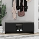 Παπουτσοθήκη Zulla Megapap χρώμα μαύρο 110x37x43εκ.