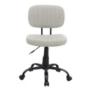 Καρέκλα γραφείου Romano Megapap από τεχνόδερμα χρώμα λευκό 46x53x79/86εκ.