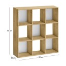 Βιβλιοθήκη Cube Megapap χρώμα sapphire oak 90x30x90εκ.