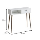 Κονσόλα Napoli Megapap χρώμα λευκό 90x29x88εκ.