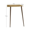 Κονσόλα επιτοίχια Moca Megapap χρώμα sapphire oak 60x22x77εκ.