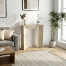 Κονσόλα Mara Megapap χρώμα travertine 90x29,6x91,8εκ.