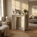 Κονσόλα Mara Megapap χρώμα travertine 90x29,6x91,8εκ.