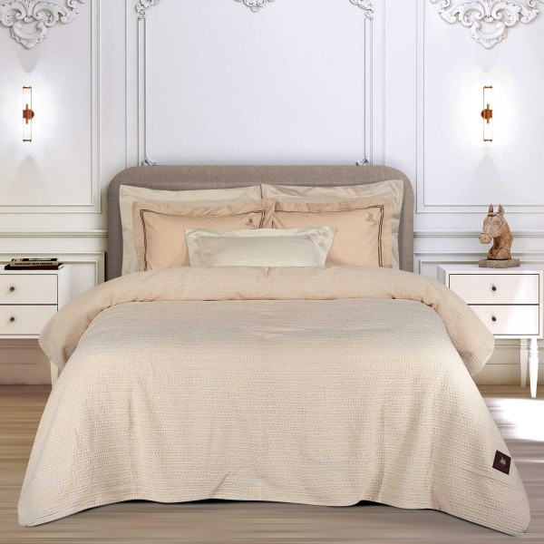 GREENWICH POLO CLUB ΚΟΥΒΕΡΤΑ ΠΙΚΕ 220X240 ESSENTIAL 4456 ECRU