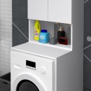 Έπιπλο πλυντηρίου Cozen Megapap χρώμα λευκό 65x60x178εκ.