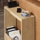 Τραπεζάκι βοηθητικό Simpi Megapap χρώμα sapphire oak 55x20x60εκ.