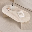 Τραπεζάκι σαλονιού Melina Megapap χρώμα travertine 120x60x40εκ.