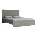 Κρεβάτι Troy Megapap χρώμα γκρι σκυροδέματος 140x190εκ.