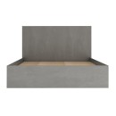 Κρεβάτι Troy Megapap χρώμα γκρι σκυροδέματος 140x190εκ.