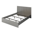 Κρεβάτι Troy Megapap χρώμα γκρι σκυροδέματος 140x190εκ.