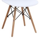 Καρέκλα τραπεζαρίας Nova Megapap PP λευκό - ξύλινο φυσικό πόδι 46x51x80εκ. | Σετ 4 τεμ