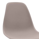 Καρέκλα τραπεζαρίας Nova Megapap PP cappuccino - ξύλινο φυσικό πόδι 46x51x80εκ. | Σετ 4 τεμ