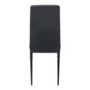 Καρέκλα τραπεζαρίας Rosa Megapap μαύρο PU - μεταλλικό μαύρο πόδι 40x52x96εκ. | Σετ 4 τεμ