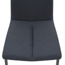 Καρέκλα τραπεζαρίας Fina Megapap ανθρακί ύφασμα - μεταλλικό μαύρο πόδι 43x58x95εκ. | Σετ 4 τεμ