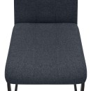 Καρέκλα τραπεζαρίας Laura Megapap ανθρακί ύφασμα - μεταλλική μαύρη βάση 42x58x98εκ. | Σετ 4 τεμ