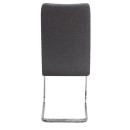 Καρέκλα τραπεζαρίας Laura Megapap γκρι ύφασμα - μεταλλική βάση χρωμίου 42x58x98εκ. | Σετ 4 τεμ