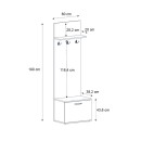 Έπιπλο εισόδου Track Megapap χρώμα καρυδί 60x38,2x190εκ.