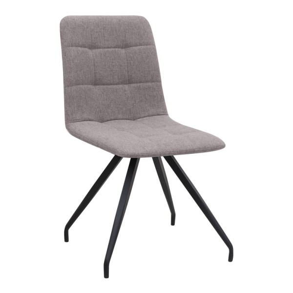 Καρέκλα τραπεζαρίας Bianca Megapap ανοιχτό μπεζ ύφασμα - μεταλλικό μαύρο πόδι 43x56x84εκ. | Σετ 4 τεμ