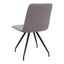 Καρέκλα τραπεζαρίας Bianca Megapap ανοιχτό μπεζ ύφασμα - μεταλλικό μαύρο πόδι 43x56x84εκ. | Σετ 4 τεμ