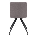 Καρέκλα τραπεζαρίας Bianca Megapap ανοιχτό μπεζ ύφασμα - μεταλλικό μαύρο πόδι 43x56x84εκ. | Σετ 4 τεμ