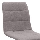 Καρέκλα τραπεζαρίας Bianca Megapap ανοιχτό μπεζ ύφασμα - μεταλλικό μαύρο πόδι 43x56x84εκ. | Σετ 4 τεμ