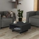 Τραπεζάκι σαλονιού Hola Megapap χρώμα ανθρακί 60x60x32εκ.