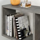 Τραπεζάκι βοηθητικό Homemania Megapap χρώμα γκρι ρετρό 60x20x60εκ.
