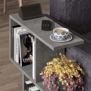 Τραπεζάκι βοηθητικό Homemania Megapap χρώμα γκρι ρετρό 60x20x60εκ.