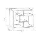 Τραπεζάκι βοηθητικό Labirent Megapap χρώμα sapphire oak 54x40x45εκ.