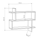 Ραφιέρα τοίχου Paralel Megapap χρώμα sapphire oak 70x22x65εκ.