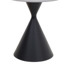 Τραπεζάκι βοηθητικό Logan Megapap sintered stone - μέταλλο χρώμα γκρι εφέ μαρμάρου - μαύρο Ø50x56εκ.