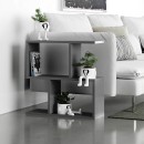 Τραπεζάκι βοηθητικό Homemania Megapap χρώμα ανθρακί 60x20x60εκ.