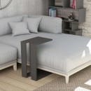 Τραπεζάκι βοηθητικό Muju Megapap χρώμα ανθρακί 30x40x57εκ.