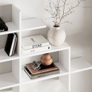 Ραφιέρα τοίχου Halic Megapap χρώμα λευκό 150x22x82εκ.