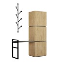 Έπιπλο εισόδου με κρεμάστρα Mello Megapap χρώμα sapphire oak 109x39x149εκ.