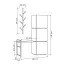 Έπιπλο εισόδου με κρεμάστρα Mello Megapap χρώμα sapphire oak 109x39x149εκ.