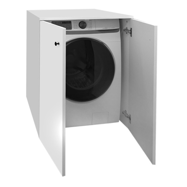 Έπιπλο πλυντηρίου Gray Megapap χρώμα λευκό 70x66x90εκ.