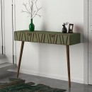Κονσόλα επιτοίχια Forest Megapap χρώμα λαδί - καρυδί 120x35x89,3εκ.