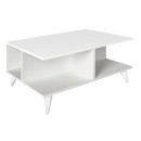 Τραπεζάκι σαλονιού Sedra Megapap χρώμα λευκό 90x60x38,6εκ.
