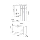 Έπιπλο εισόδου Galina Megapap χρώμα sapphire oak - λευκό 91,8x27x70εκ.