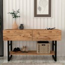 Κονσόλα Aron Megapap χρώμα atlantic pine 138,8x41x75,7εκ.