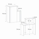 Γραφείο υποδοχής - reception Enter Megapap χρώμα sepet oak - ανθρακί 86,9x40x110,3εκ.
