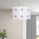 Φωτιστικό οροφής Tale Megapap E27 ύφασμα PVC μονόφωτο πολύχρωμο Ø33x70εκ.