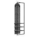 Έπιπλο εισόδου Archy Megapap χρώμα γκρι ρετρό 53x31,7x180εκ.