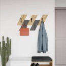 Κρεμάστρα τοίχου Livy Megapap χρώμα sapphire oak - γκρι ρετρό 75,2x1,8x45,3εκ.